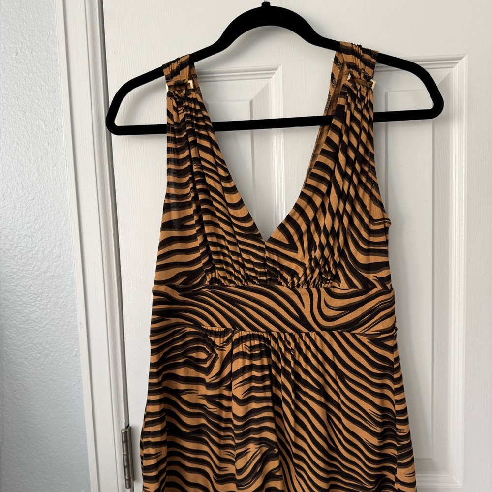 Express Animal Print Dress in Brown and Black